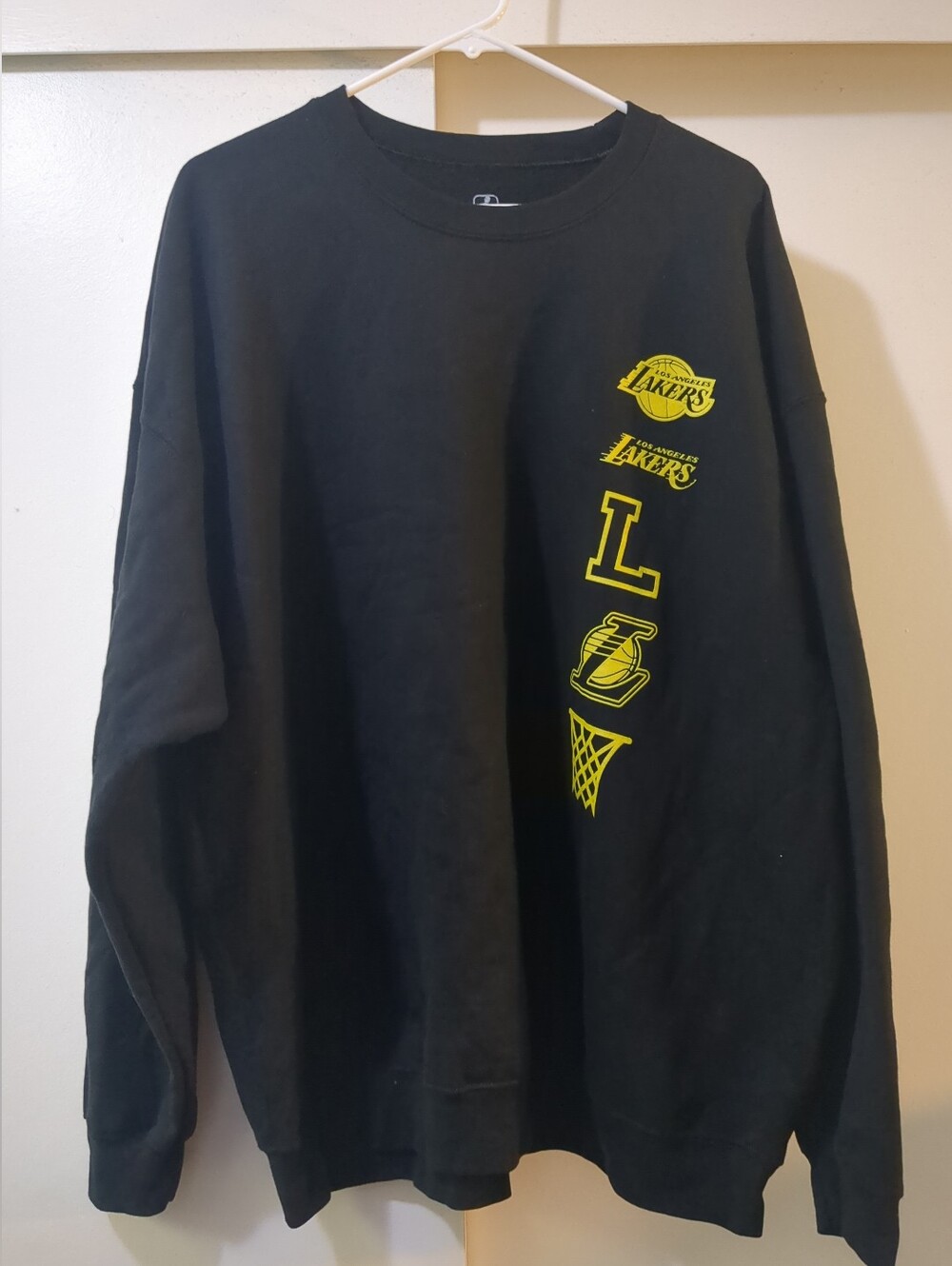Los Angeles Lakers Adult Black NBA Sweatshirt Size 2XL